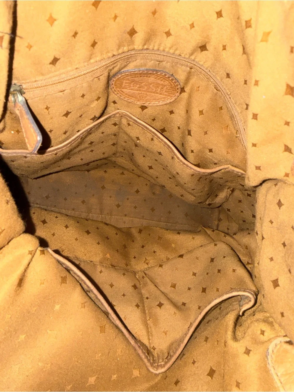Vintage Authentic Fossil Vintage Leather Tote Bag